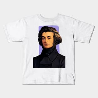 Polish Poet Adam Mickiewicz illustration Kids T-Shirt